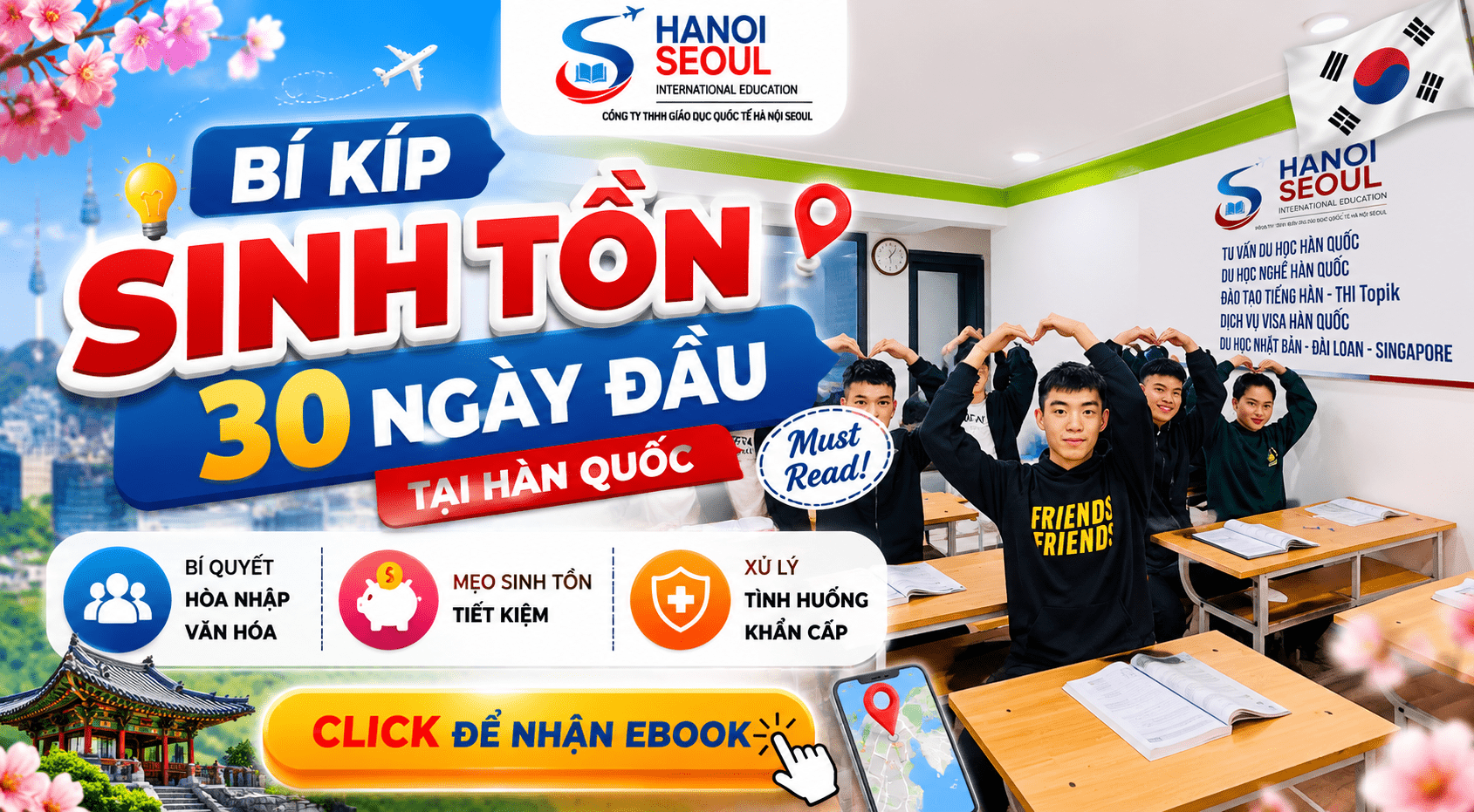 【BÍ KÍP SINH TỒN 30 NGÀY ĐẦU TẠI HÀN QUỐC|| HÀ NỘI SEOUL – HNS】