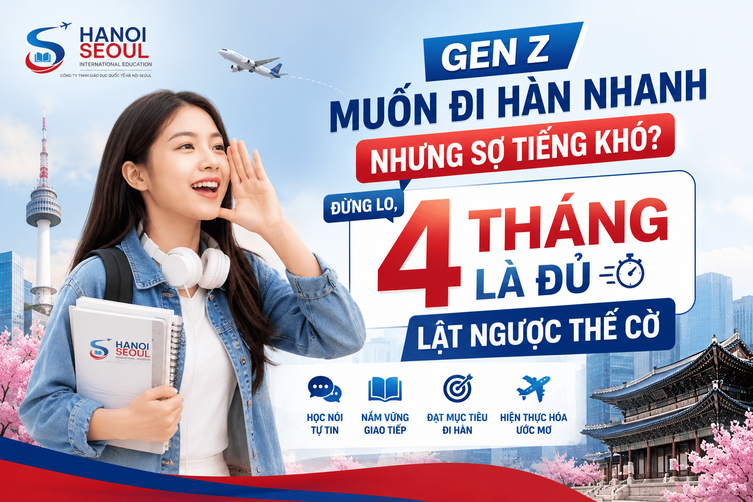Du Học Hàn Quốc 2026: Sợ Tiếng Hàn? 4 Tháng Đủ Tự Tin Xin Visa!